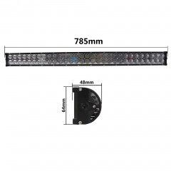 Super bright 32 inch curved led light bar 180w 4x4 4wd offroad agriculture barra led 180w 31inch dual row white 6000K