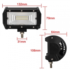 Best selling in Amazon Flood double row Emark led bars pods 5inch 72w led work light bars waterproof IP67
