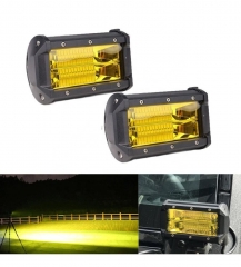 5inch 72w led bar amber double row spot Driving Fog Led Off Road Lights for Trucks Jeep ATV UTV SUV Boat Marine
