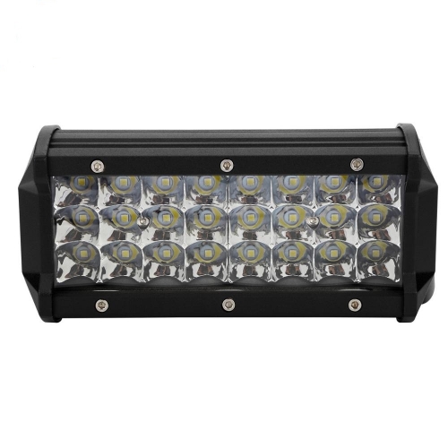 Factory Wholesale waterproof aluminum housing 24V 12V 3 Row Offroad LED Bar Light Amber 7inch 72W