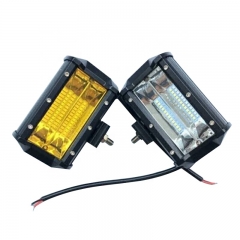 5inch 72w led bar amber double row spot Driving Fog Led Off Road Lights for Trucks Jeep ATV UTV SUV Boat Marine