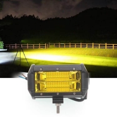 Factory direct sale e mark 5 inch triple row led light bar, spot beam 72w mini led fog lamp amber/white lens
