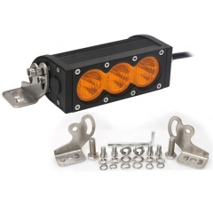 30W led color mixed light bar white amber 6inch single row car light bar high efficient offroad vehicle led light bars