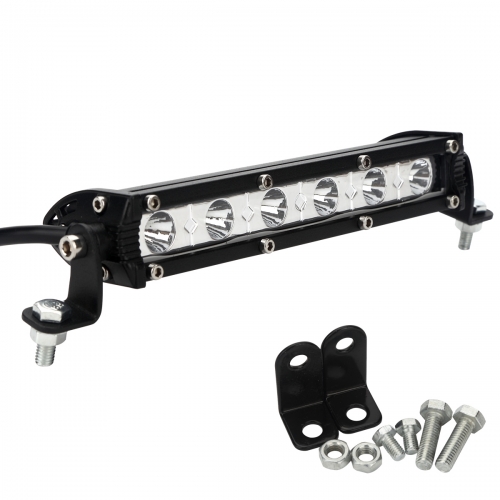 Hot selling single row led light bar 3d spot led 18w yellow straight slim mini9inch led light bars off road lights 4x4