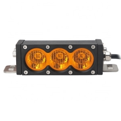 30W led color mixed light bar white amber 6inch single row car light bar high efficient offroad vehicle led light bars