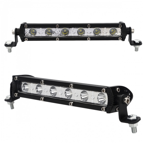 single row slim led work light bar led 6leds 18W 9inch led bar offroad truck motorcycle car auto led work light bar white amber