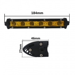 off road led yellow light bar 9inch led yellow bar lamps led light bar amber 12 24 volts for truck tractor 4x4 4wd atv