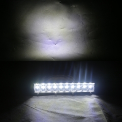 Popular mini slim double row high power led light bar light truck offroad 4x4 white yellow single color dual color bar led light