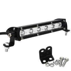 single row slim led work light bar led 6leds 18W 9inch led bar offroad truck motorcycle car auto led work light bar white amber