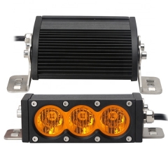 30W led color mixed light bar white amber 6inch single row car light bar high efficient offroad vehicle led light bars