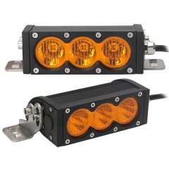30W led color mixed light bar white amber 6inch single row car light bar high efficient offroad vehicle led light bars