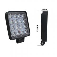 48W square led machine car work light for excavator 16leds high power 3030smd led green 25mm 40mm 50mm 55mm thickness