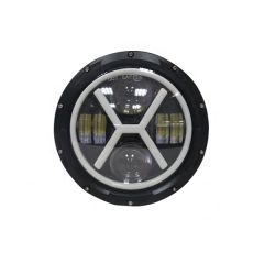 TSIALEE 2021 High power 43w 7inch round led headlight halo for w rangle headlight high low beam white yellow DRL turn signal light