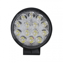 14led 42 watt 42w led work light car truck round work lights 14-led light 3W epistar led high power 50mm 12-24v white blue