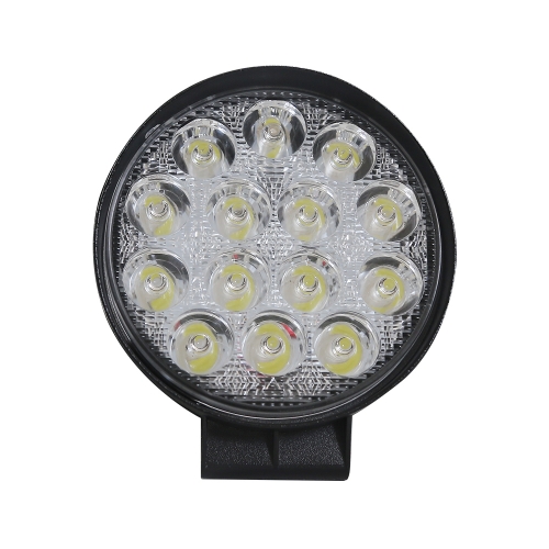 14led 42 watt 42w led work light car truck round work lights 14-led light 3W epistar led high power 50mm 12-24v white blue