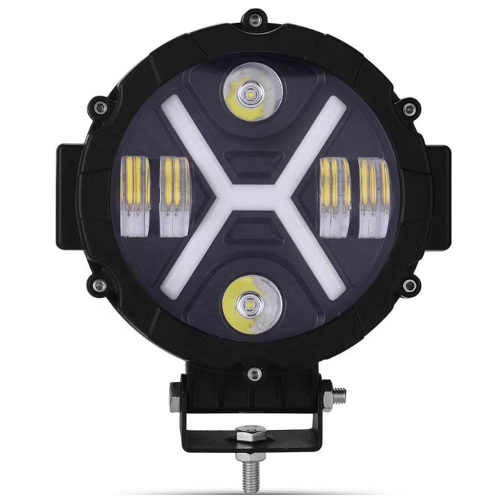 New arrival wholesale factory 63w 7inch red round led light headlight with 7inch red round led light offroad truck tractor atv