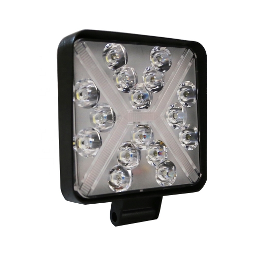 cross drl led work light pod 4inch 16pcs 3030 smd led fog/mini driving light white red blue yellow strobe flash working light