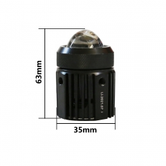 Universal Motorcycle LED Headlight Mini Projector Lens Dual Color Car ATV Scooters Driving Fog Light Auxiliary Spotlight Lamp