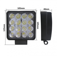 Cheapest 40mm super bright 24v 12v spot led work light 4inch 48w farol led 16 48w work lamp for car motorcycle offroad truck