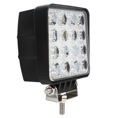 High quality 4 inch square 12v 24v led 48w forklift work light for truck tractor 16leds 25mm 30mm 38mm 42mm 50mm