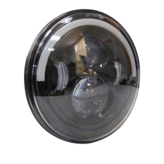 j eep jk led 7inch halo headlight & fog led chrome 7inch headlight with half DRL angel eyes har ley headlight