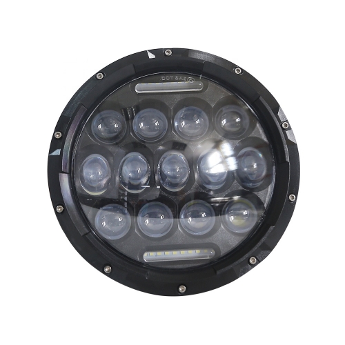Hot selling 13leds projector led headlight 7" led super bright headlamp round with white drl daytime running light for jee p