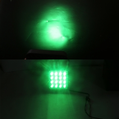 48W square led machine car work light for excavator 16leds high power 3030smd led green 25mm 40mm 50mm 55mm thickness