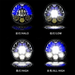 2021 Hot seling 5.75inch motorcycle projector led headlight motorcycle 5.75inch har-ley headlight with drl high low beam