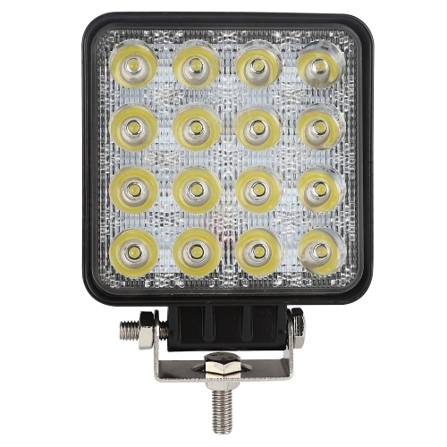 High quality 4 inch square 12v 24v led 48w forklift work light for truck tractor 16leds 25mm 30mm 38mm 42mm 50mm