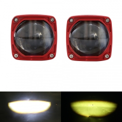 Hot selling in Southeast Asia 30w motorcycle led mini work driving dual light white yellow spot beam for motorcycle cars