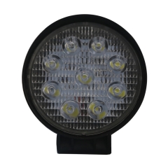 vehicle auto headlight 4.3 inch 12v 27w led work lights universal 9 led 27w aluminum white 6000K 38mm 22mm 25mm 40mm 50mm 55mm