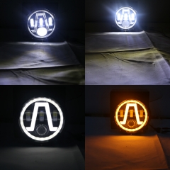 Factory high quality led 7 inch round headlights full set 12v 24v headlight drl for J eep truck