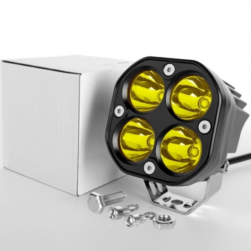 Hot selling mini 3inch square led work light laser gun led driving light light good beam white yellow for car motorcycle
