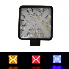 cross drl led work light pod 4inch 16pcs 3030 smd led fog/mini driving light white red blue yellow strobe flash working light