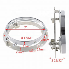 7inch round ring Mounting Bracket LED Headlight Bracket for 7inch headlight For Har-ley motorcycle j-eep black chrome