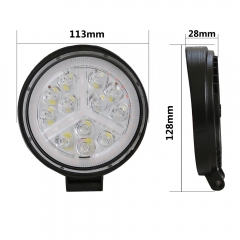Hot selling 4inch 123w led work light bar round led fog lights blue amber led light 6000k 12v 24v IP67 waterproof