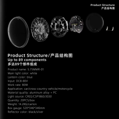 2021 Hot seling 5.75inch motorcycle projector led headlight motorcycle 5.75inch har-ley headlight with drl high low beam