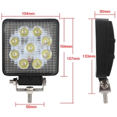 Hot selling high quality 27W OFFROAD LED WORK LIGHT promotion 27 watts Led WorkLight for car,4x4,Truck