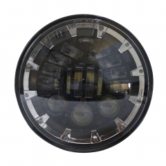 Newest 7inch round high quality led headlamp led headlight 7 inch motorcycle round headlamp with indicators drl angel eyes amber