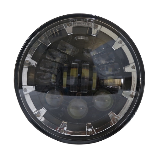 Newest 7inch round high quality led headlamp led headlight 7 inch motorcycle round headlamp with indicators drl angel eyes amber