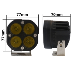 Hot selling mini 3inch square led work light laser gun led driving light light good beam white yellow for car motorcycle