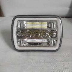 TSIALEEhigh quality truck head light 5x7 7x6 auto square halo headlamp led projector headlights gmc accessories for jeep cherokee xj