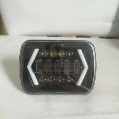 7x6 rectangular faros led halo led headlights 7x6 white yellow DRL angel eyes sealed beam 7inch 5x7 led headlight 7x6 12V
