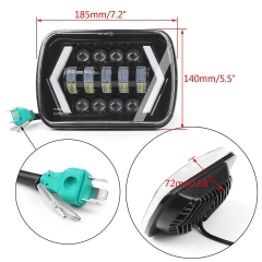 5X7 7x6 inch sealed beam headlight halo led headlights with arrow