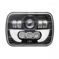 2021 36W Hi/Lo beam 6x7 5x7 led headlight Projector Sealed Beam Rectangle Truck LED Headlight with DRL faros led 5x7 7inch red