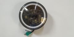 Cheapest 7inch round led headlight halo angle 2020 12V yellow DRL turn light headlight 7inch led high low beam H4