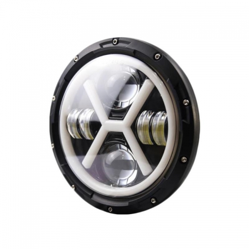 TSIALEE 2021 new model 30w 7inch round led headlight halo for w rangle headlight high low beam white yellow DRL turn signal light