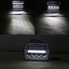Popular in South America ,India market universal 7x6 55w led headlights projector 7x6 gmc s10 with drl