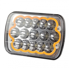 Hot selling 12V 7x6 inch square headlights with angel eyew 7 inch led headlight square led H4 motorcycle headlight truck
