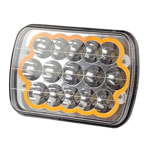 Hot selling 12V 7x6 inch square headlights with angel eyew 7 inch led headlight square led H4 motorcycle headlight truck